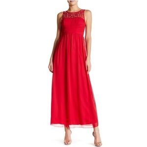 SPEECHLESS | Illusion Yoke Pleated Maxi Dress NWT